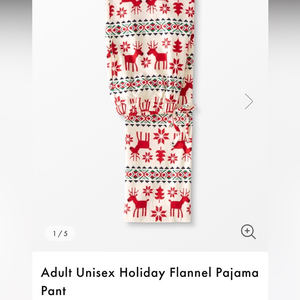 Adult Unisex Holiday Flannel Pajama Pant